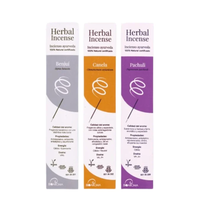Incenso natural que permite disfrutar da aromaterapia sem perfumes sintéticos ou tóxicos. Incenso natural, sustentável e de comércio justo.