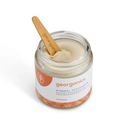 Pasta de dentes Georganics de laranja sem flúor