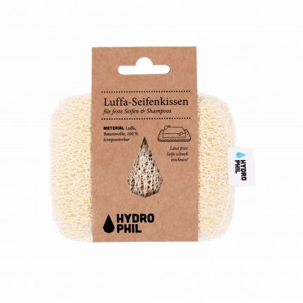 A almofada de sabonete Luffa oferece a cada sabonete, ou champô sólido, um novo local e sem plástico para secar. A saboneteira perfeita, 100% biodegradável!
