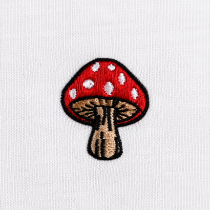 Detalhe T-shirt Fungi Organic Monkey em algodão orgânico