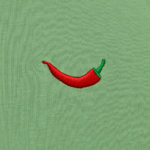 Detalhe do design Red Hot da t-shirt Organic Monkey