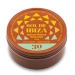 Protetor Solar Mineral SPF30 Sol de Ibiza em embalagem de alumínio reutilizável
