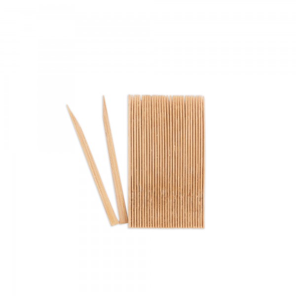 Os palitos de bambu são uma solução sustentável para a limpeza completa dos espaços interdentários. Com sabor a menta. Contém flúor.