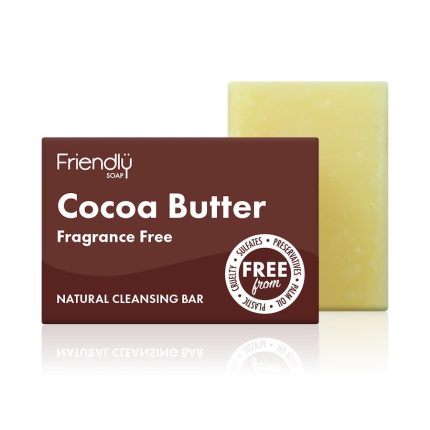 O Sabonete de Manteiga de Cacau, da Friendly Soap, é um sabonete específico para limpeza do rosto. Indicado para pele danificada e delicada.