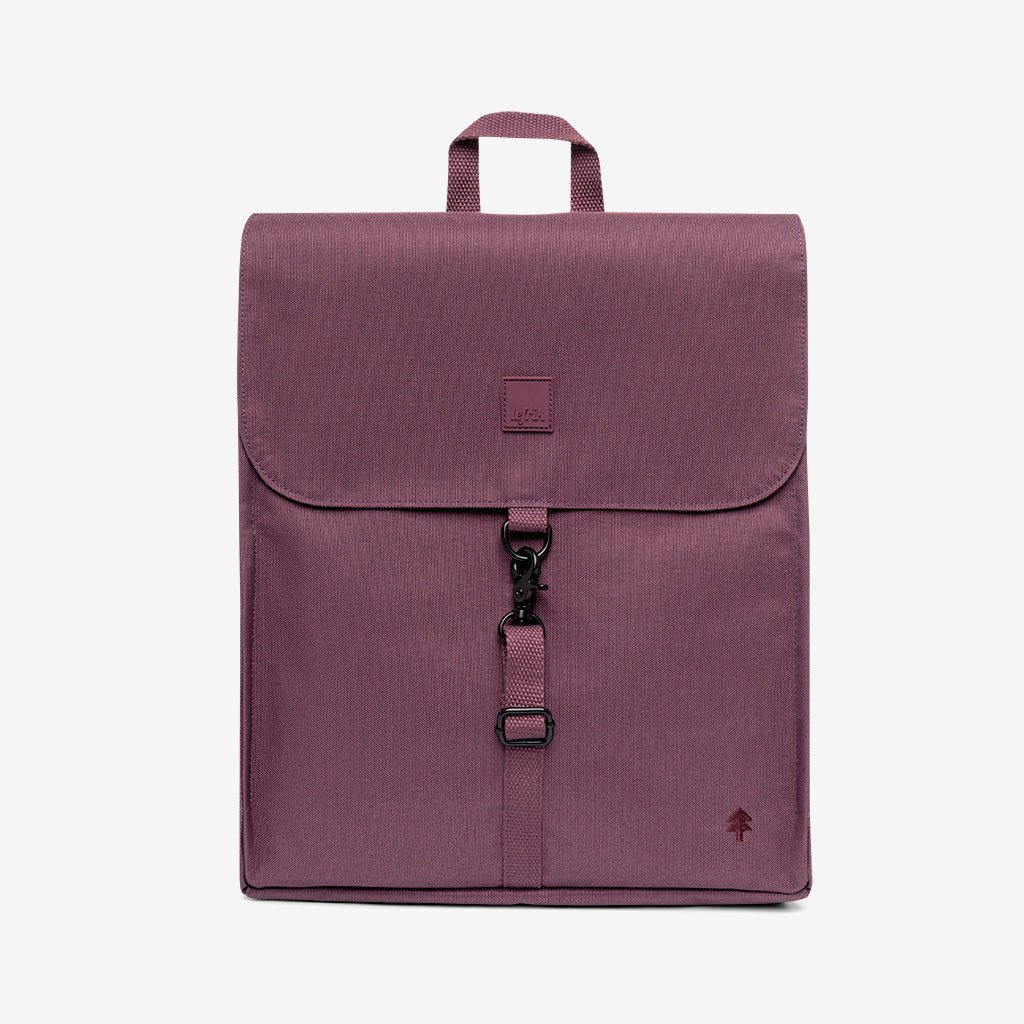 Lefrik Mini Handy Maroon 2 Mochila Lefrik Handy Mini Backpack em poliéster reciclado com bolso interior para garrafa e bolso de segurança nas costas.