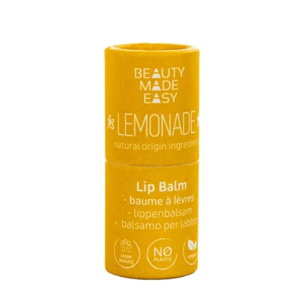 Bálsamo labial hidratante em tubo de papel que cuida dos seus lábios de forma natural e amiga do ambiente. É fácil de aplicar e de absorção rápida.