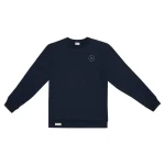 A Sweatshirt Tree é feita a partir de algodão orgânico e poliéster reciclado. Como a própria sweatshirt diz: produzido com bom senso!