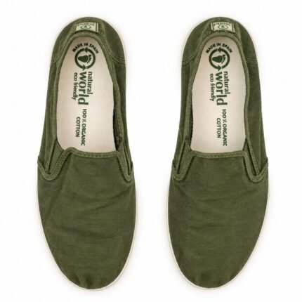 Slip-on vegan Old Crabe da Natural World Eco em algodão orgânico