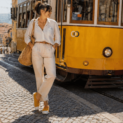 Ténis Natural World Old Lavanda em algodão orgânico e sola em borracha natural.