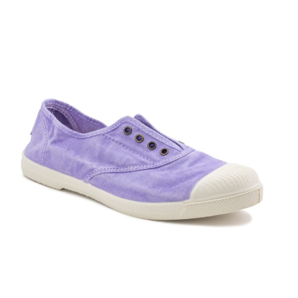 Os ténis old lavanda lilás da Natural World são sustentáveis e super confortáveis! Feitos com algodão orgânico e borracha natural.