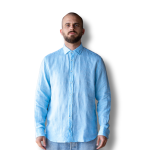 Descubra a frescura e elegância da nossa camisa 100% de linho, fabricada com todo o cuidado em Portugal.