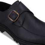 Sapatos monkstrap veganos masculinos Miles Black, ideais para o homem moderno que valoriza estilo e sustentabilidade