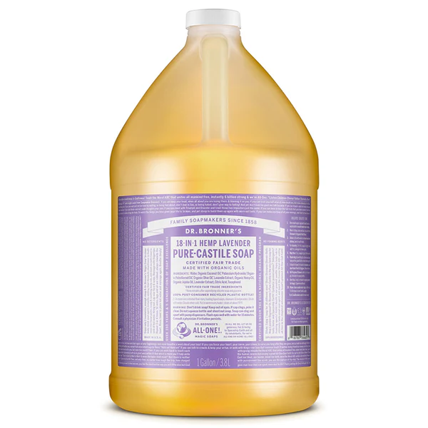 Alfazema-Sabonete-Liquido-Biologico-3.8L-Dr-Bronners Dr. Bronner's sabonete líquido biológico 3,8 litros formato familiar ecológico e vegan