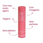 Bálsamo labial enriquecido com óleo de coco, óleo de amêndoa e manteiga de karité para uma hidratação profunda e uma suavidade duradoura.