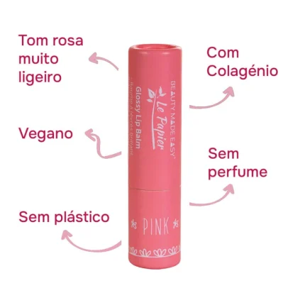 Bálsamo labial enriquecido com óleo de coco, óleo de amêndoa e manteiga de karité para uma hidratação profunda e uma suavidade duradoura.