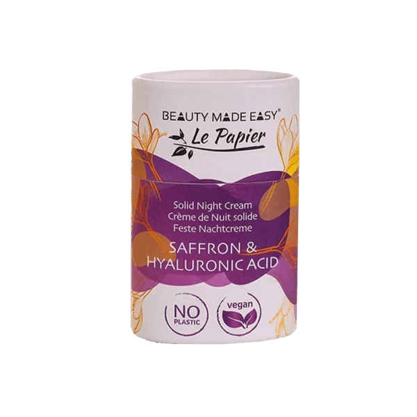 Creme de noite sólido desenvolvido para nutrir e cuidar da pele durante o descanso, com uma fórmula rica e reconfortante, mas de rápida absorção