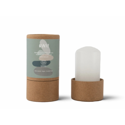 O Desodorizante Pedra de Alúmen da Unii é uma alternativa natural e eficaz para o cuidado diário. Composto por alúmen de potássio, um mineral de origem natural,