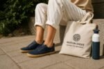 Sapatos Citizen da Motion Shoes em marino, veganos e sustentáveis, com exterior em algodão orgânico