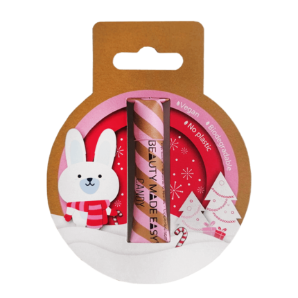 O Bálsamo Labial de Candy é perfeito para colocar na meia de Natal! Leva os teus sentidos para uma viagem de doçura festiva.