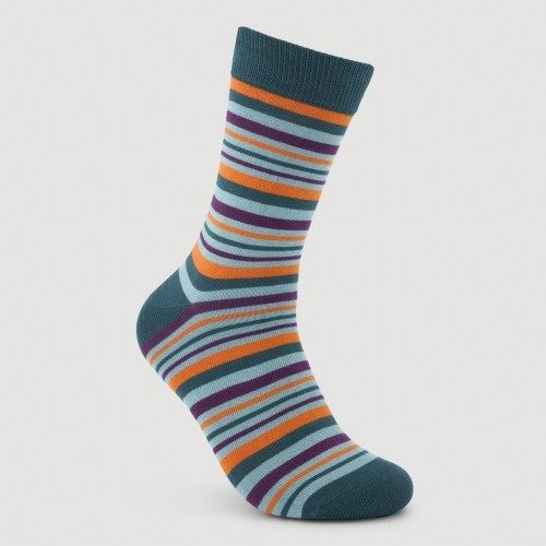 veraluna-socks-multistripes-oceano 10532478 Meias Veraluna Multistripes Oceano em algodão orgânico, produzidas de forma ética na Turquia.