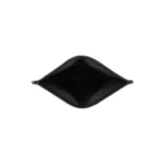 Porta-cartões vegan Breda Black em microfibra texturizada preta.