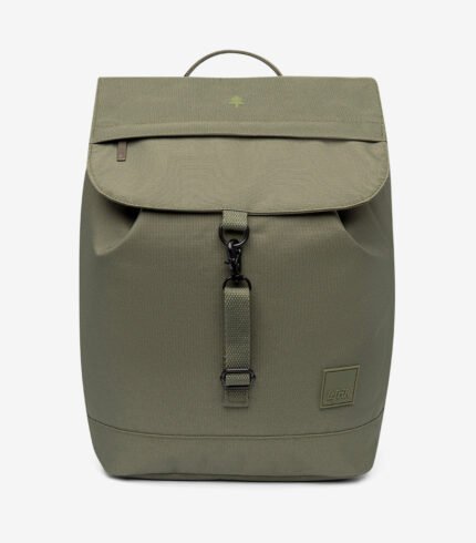 Mochila Lefrik Kaut 19 L feita em tecido RPET 100% reciclado com bolso acolchoado para portátil e fecho com aba.