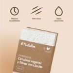 Pack de esponjas ecológicas Natulim com fibras naturais e recicladas.