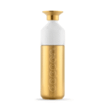 Garrafa Dopper Steel 490 ml Gold em aço inoxidável reciclado com copo integrado