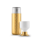 Garrafa Dopper Steel 490 ml Gold em aço inoxidável reciclado com copo integrado