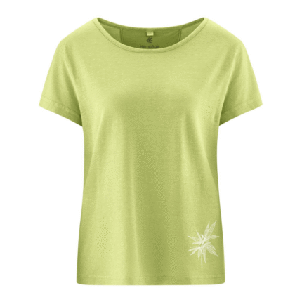 T‑shirt Hempage em cânhamo e algodão orgânico com estampagem discreta