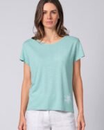 T‑shirt Hempage em cânhamo e algodão orgânico com estampagem discreta