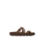 Sandálias veganas da As Portuguesas em cor sand com fivelas ajustáveis e acabamento tipo nobuck