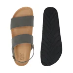 Sandálias vegan Savai verdes em nobuk com palmilha em cortiça e sola reciclada