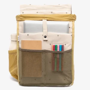 Mochila Lefrik Kaut Backpack Arles feita em RPET reciclado com compartimento acolchoado para portátil e bolso traseiro escondido.