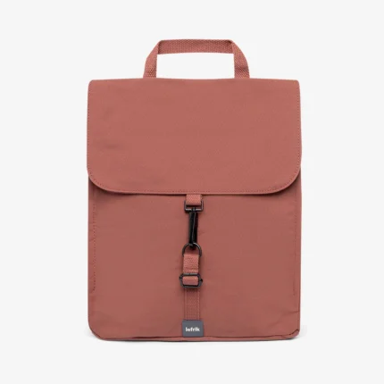 Mochila Lefrik Handy Mini Arles em tecido RPET reciclado com acabamento texturado e compartimento acolchoado.