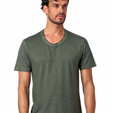T-Shirt Hempage em cânhamo e algodão orgânico com gola em V