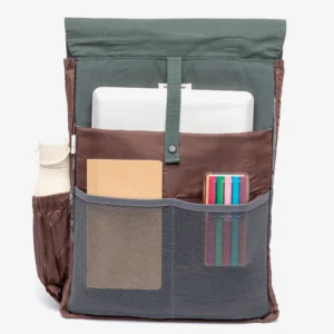 Mochila Lefrik Handy Arles em tecido RPET reciclado com acabamento texturado e compartimento para portátil.