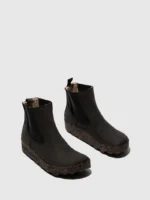 Botas Chelsea veganas Civet As Portuguesas, na cor preto, com elásticos laterais
