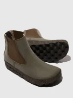 Botas Chelsea veganas Civet As Portuguesas, na cor kaki, com elásticos laterais