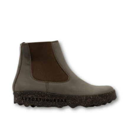 Botas Chelsea veganas Civet As Portuguesas, na cor kaki, com elásticos laterais