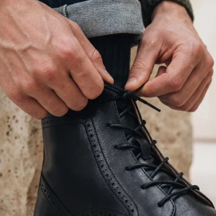 Botins Brogue Vegan Chase Preto da NAE Vegan Shoes